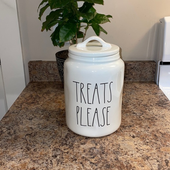 Rae Dunn Treats Please Large White Canister - Picture 1 of 3